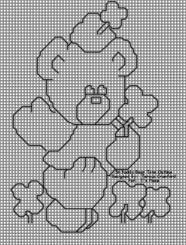 St Paddy Bear Tote Outline